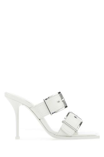 White Leather Mules - Alexander McQueen - Modalova