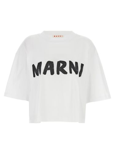 Marni Logo Print Cropped T-shirt - Marni - Modalova