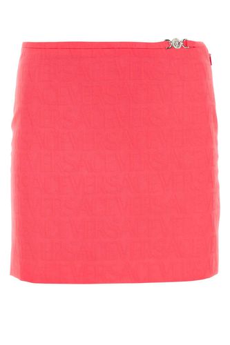Fluo Pink Jacquard Mini Skirt - Versace - Modalova