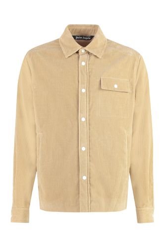 Palm Angels Cotton Overshirt - Palm Angels - Modalova