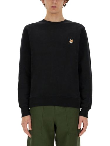 Sweatshirt With Fox Head Patch - Maison Kitsuné - Modalova