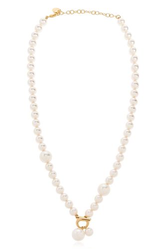 Ferragamo Gancini Pearl Necklace - Ferragamo - Modalova