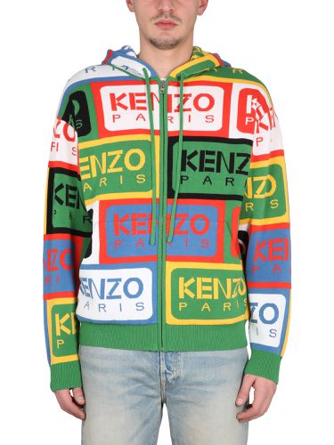Kenzo Label Knit Sweatshirt - Kenzo - Modalova