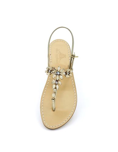 Gaiola Amber Gold Jewel Sandals - Dea Sandals - Modalova