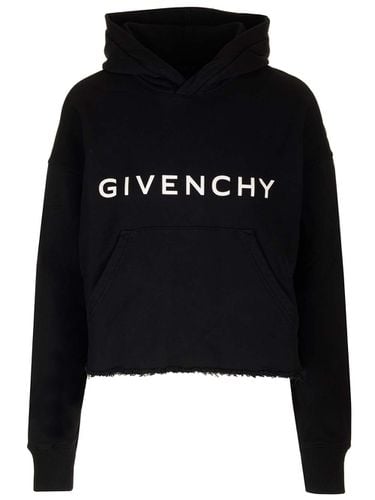 Givenchy Black Cropped Hoodie - Givenchy - Modalova