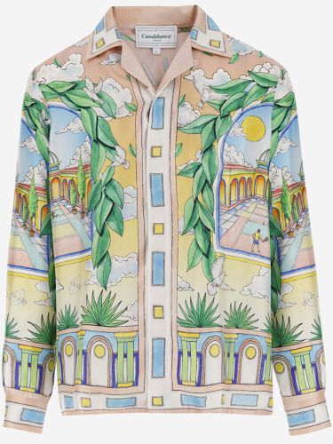 Pure Silk Shirt With Graphic Print - Casablanca - Modalova