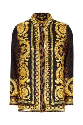 Versace Printed Silk Shirt - Versace - Modalova