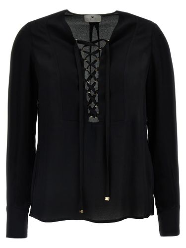 Elisabetta Franchi Lace-up Blouse - Elisabetta Franchi - Modalova