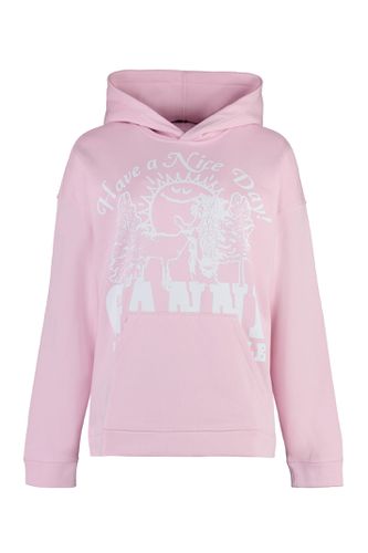 Ganni Cotton Hoodie - Ganni - Modalova