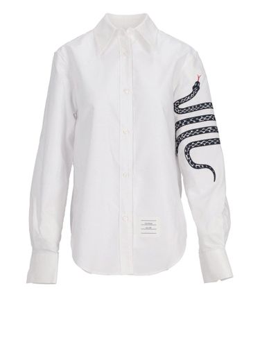 Collared Long-sleeved Shirt - Thom Browne - Modalova