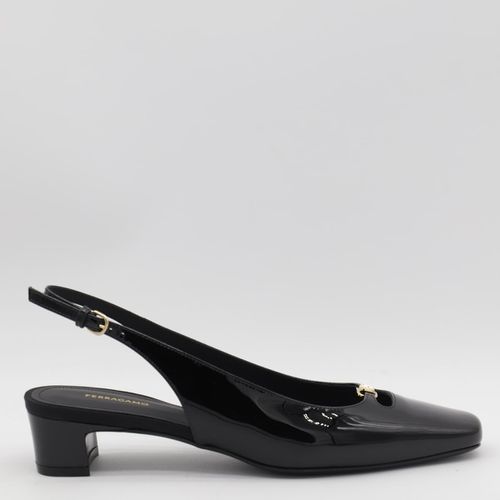 Ferragamo Black Leather Pumps - Ferragamo - Modalova