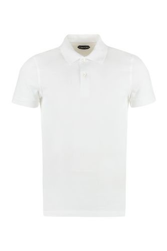 Short Sleeve Cotton Polo Shirt - Tom Ford - Modalova