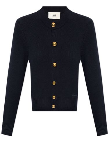 Navy Cotton Woll Blend Cardigan - Ami Alexandre Mattiussi - Modalova