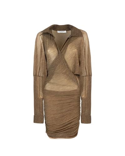 Ruched Detailed Mini Dress - Philosophy di Lorenzo Serafini - Modalova