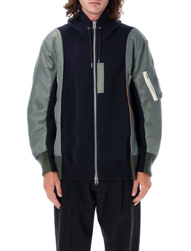 Sacai Bomber Fleece Hoodie Zip - Sacai - Modalova