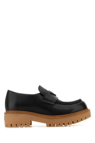 Prada Black Leather Loafers - Prada - Modalova