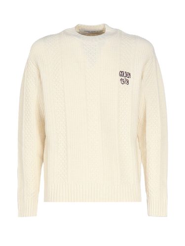 Wool Sweater With Embroidery - Golden Goose - Modalova