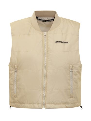 Palm Angels Padded Vest With Logo - Palm Angels - Modalova