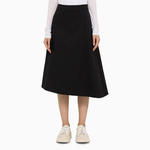 Navy Wool Asymmetrical Midi Skirt - Jil Sander - Modalova