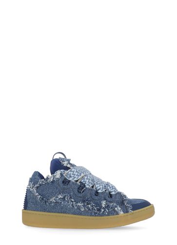 Lanvin Curb Sneakers In Blue Cotton - Lanvin - Modalova