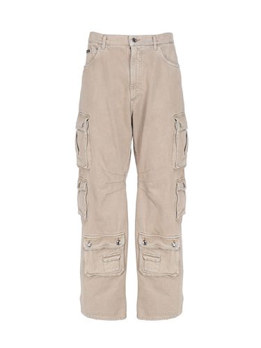 Multi-pocket Cargo Jeans In Stretch Denim - Dolce & Gabbana - Modalova