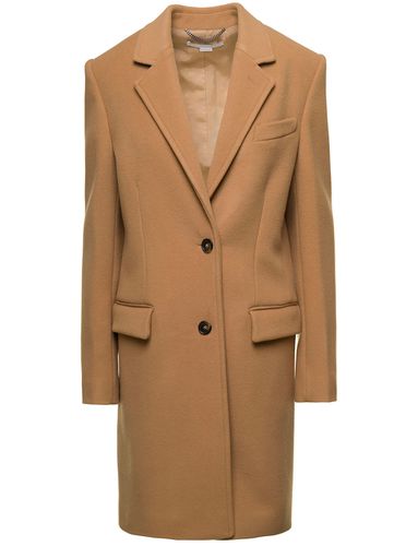 Structured Single-breasted Coat With Notched Revers In Wool - Stella McCartney - Modalova