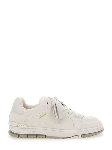 Area Haze Beige Low Top Sneakers With Laminated Leather In Suede Blend Man - Axel Arigato - Modalova