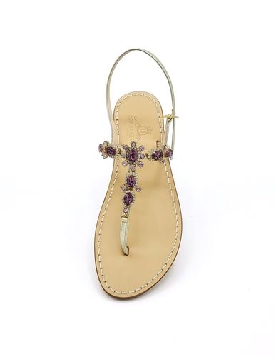 Via Krupp Platinum Purple Jewel Sandals - Dea Sandals - Modalova