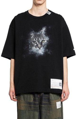 Cat-printed Crewneck T-shirt - Mihara Yasuhiro - Modalova