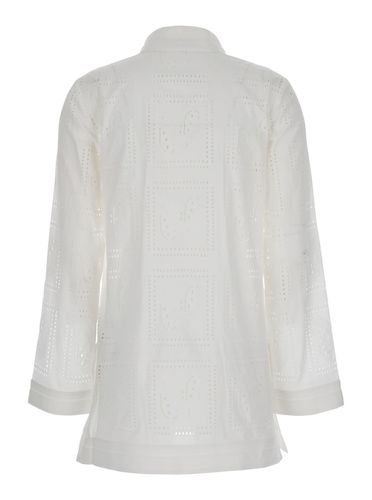Tory Tunic With Embroideries And Tassel In Cotton Woman - Tory Burch - Modalova