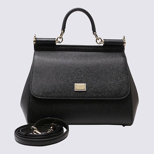 Leather Sicily Handle Bag - Dolce & Gabbana - Modalova