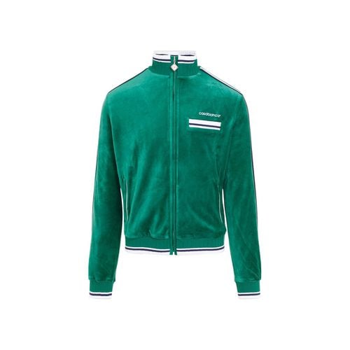 Logo Embroidered Velvet Track Jacket - Casablanca - Modalova