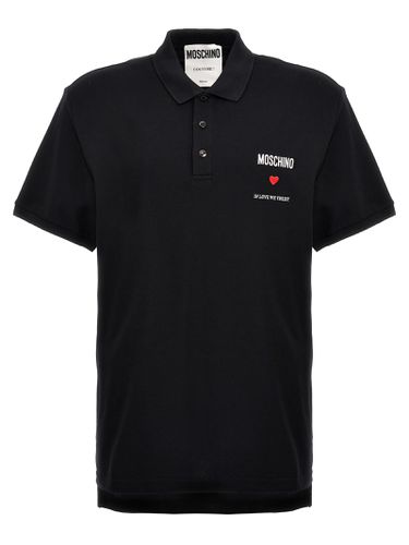 In Love We Trust Polo Shirt - Moschino - Modalova