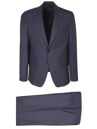 Lardini Stretch Fabric Blue Suit - Lardini - Modalova