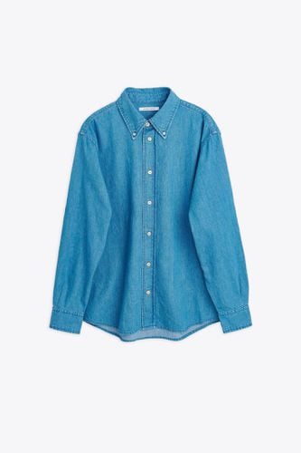 Mid blue chambray denim shirt with long sleeves - Denim Button Down Shirt - Sunflower - Modalova