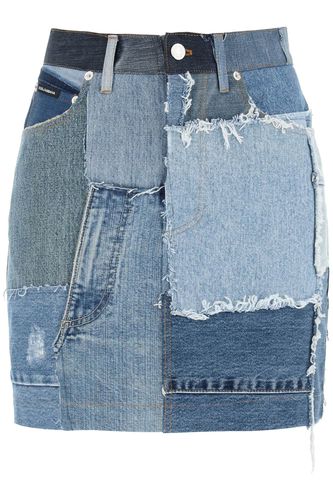 Patchwork Mini Denim Skirt - Dolce & Gabbana - Modalova