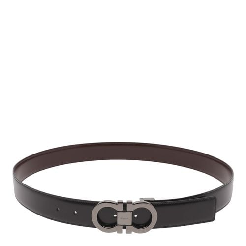 Gancini Reversible And Adjustable Belt - Ferragamo - Modalova