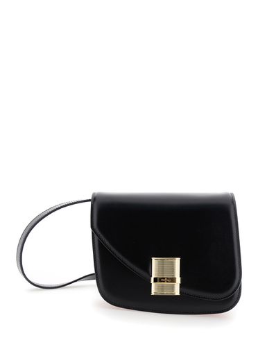 Fiamma S Asymmetric Crossbody Bag With Logo Detail In Leather Woman - Ferragamo - Modalova