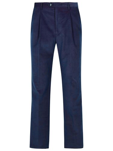 Etro Pleat Detailed Velvet Trousers - Etro - Modalova