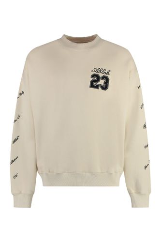 Off- Cotton Crew-neck Sweatshirt - Off-White - Modalova