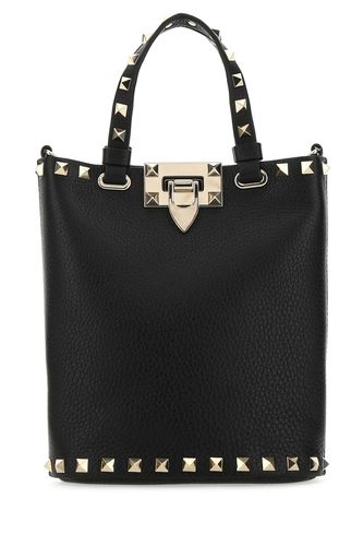 Black Leather Rockstud Handbag - Valentino Garavani - Modalova