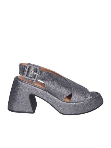 Ganni Silver Platform Sandals - Ganni - Modalova