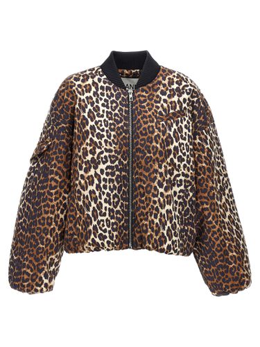 Ganni Leopard Bomber Jacket - Ganni - Modalova