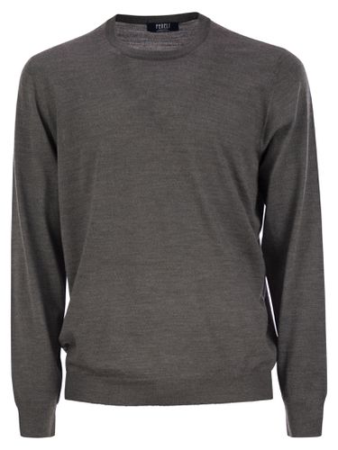 Crew-neck Sweater In Virgin Wool - Fedeli - Modalova