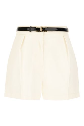 Ivory Wool Shorts - Elisabetta Franchi - Modalova