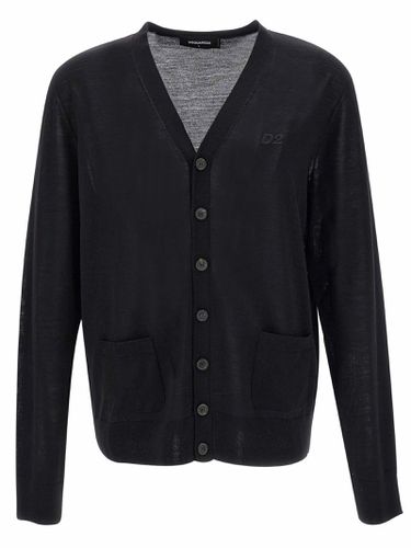 Crew-neck Wool Tricot Cardigan - Dsquared2 - Modalova