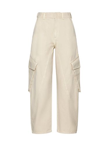 J. W. Anderson Cream White Twisted Cargo Jeans - J.W. Anderson - Modalova