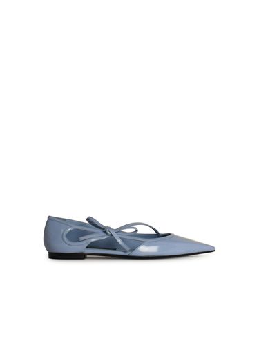 Light Blue Leather Ballet Flats - Dolce & Gabbana - Modalova