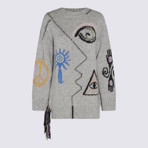 Grey Alpaca And Wool Blend Folk Sweater - Stella McCartney - Modalova