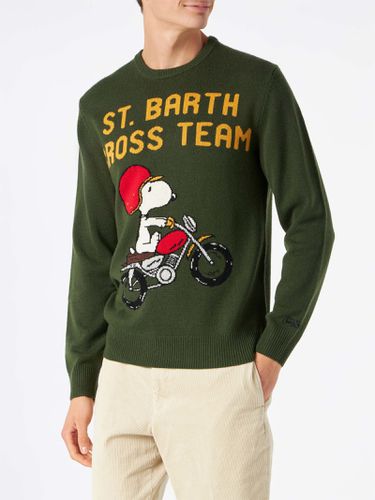 Man Military Green Sweater With Snoopy Print Peanuts Special Edition - MC2 Saint Barth - Modalova